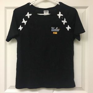 VS PINK UCLA CROPPED TEE